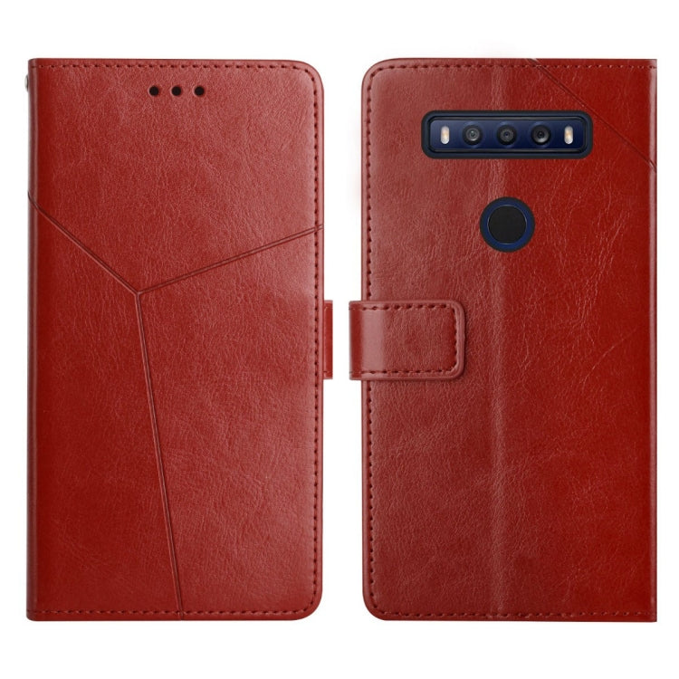 Custodia per telefono in pelle flip orizzontale con cuciture a Y, For TCL 10 SE, For TCL 20 Pro 5G, For TCL 20 R 5G, For TCL 20 SE