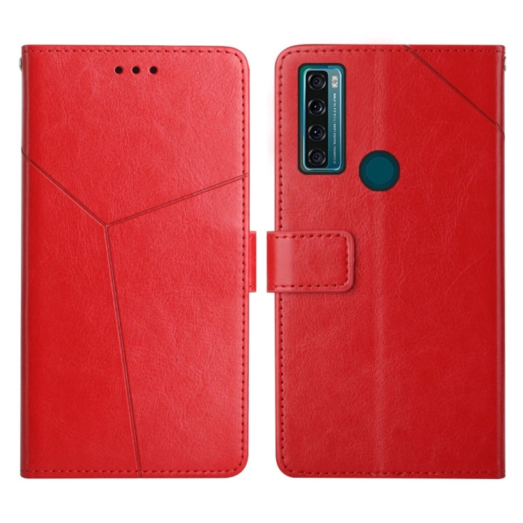 Custodia per telefono in pelle flip orizzontale con cuciture a Y, For TCL 10 SE, For TCL 20 Pro 5G, For TCL 20 R 5G, For TCL 20 SE