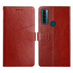 Custodia per telefono in pelle flip orizzontale con cuciture a Y, For TCL 10 SE, For TCL 20 Pro 5G, For TCL 20 R 5G, For TCL 20 SE