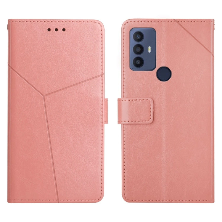 Custodia per telefono in pelle flip orizzontale con cuciture a Y, For TCL 20S, For TCL 30 SE, For T-Mobile Revvl V+ 5G