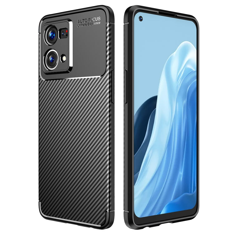 Custodia per telefono in TPU antiurto con struttura in fibra di carbonio, For OPPO A57 2022, For OPPO Reno7 4G Global, For Xiaomi Black Shark 5 / 5 Pro