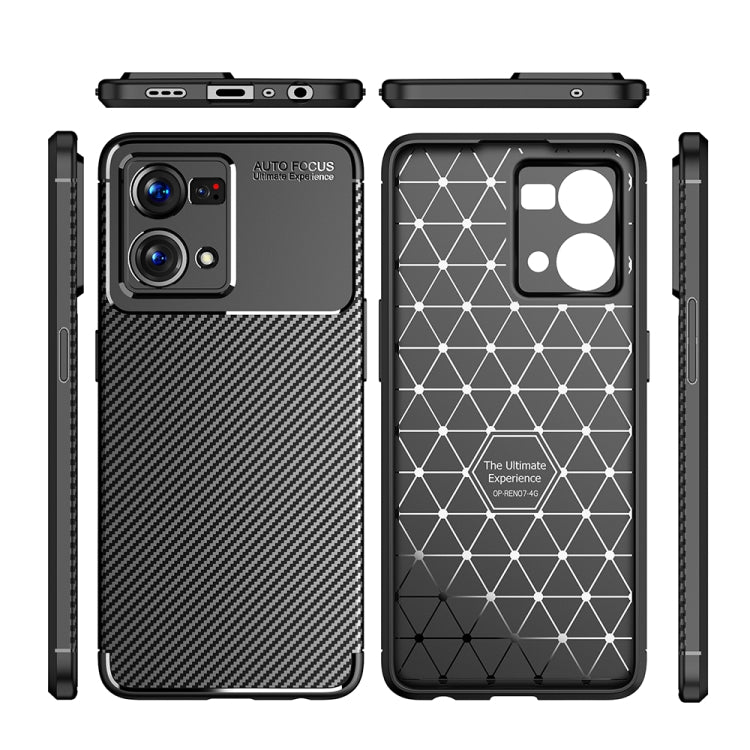 Custodia per telefono in TPU antiurto con struttura in fibra di carbonio, For OPPO A57 2022, For OPPO Reno7 4G Global, For Xiaomi Black Shark 5 / 5 Pro