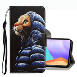 Custodia per telefono in pelle con disegno colorato 3D, For Samsung Galaxy A53