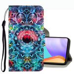 Custodia per telefono in pelle con disegno colorato 3D, For Samsung Galaxy A53