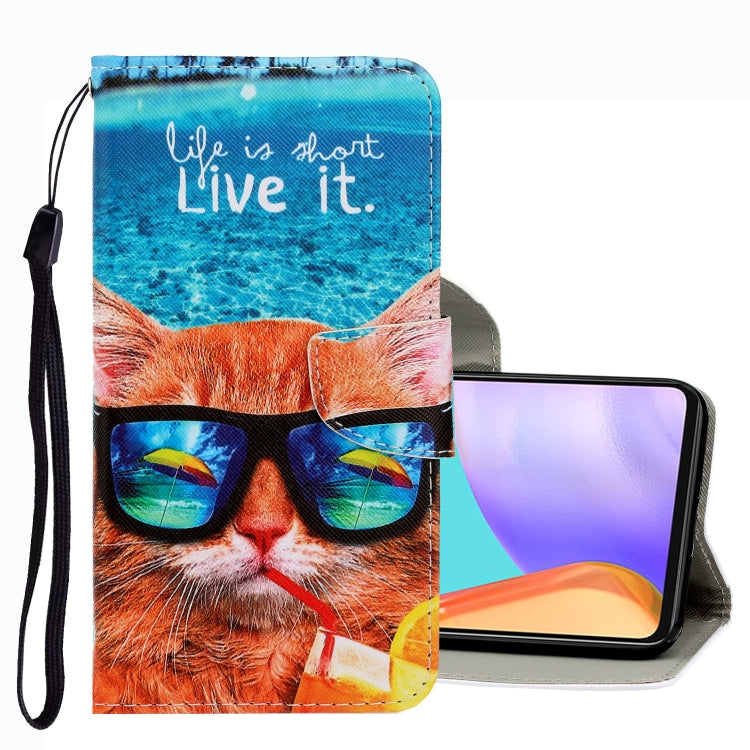 Custodia per telefono in pelle con disegno colorato 3D, For Samsung Galaxy A53