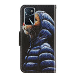 Custodia per telefono in pelle con disegno colorato 3D, For OPPO A16