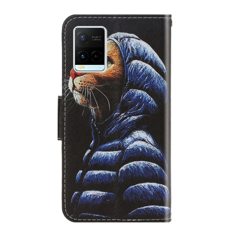 Custodia per telefono in pelle con disegno colorato 3D, For vivo Y21