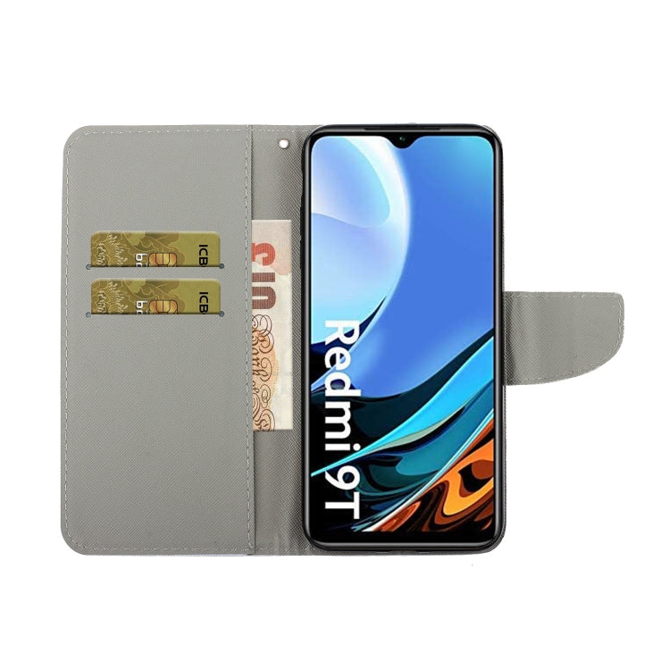 Custodia per telefono in pelle con disegno colorato 3D, For Xiaomi Redmi 9T