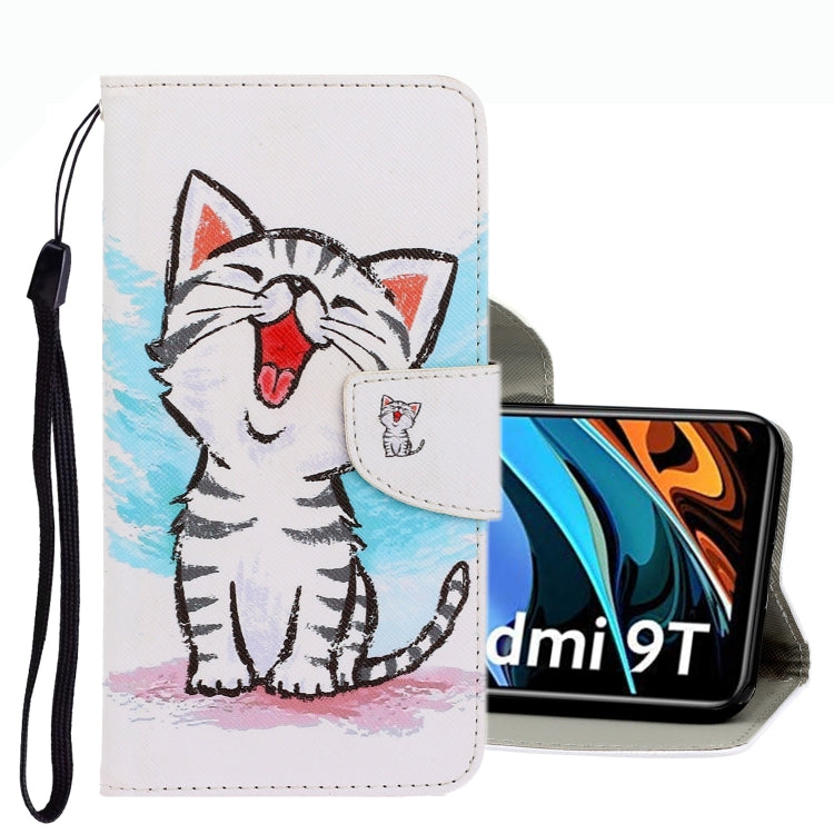 Custodia per telefono in pelle con disegno colorato 3D, For Xiaomi Redmi 9T