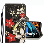 Custodia per telefono in pelle con disegno colorato 3D, For Xiaomi Redmi 9T