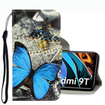 Custodia per telefono in pelle con disegno colorato 3D, For Xiaomi Redmi 9T