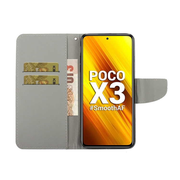 Custodia per telefono in pelle con disegno colorato 3D, For Xiaomi Poco X3 NFC
