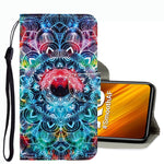 Custodia per telefono in pelle con disegno colorato 3D, For Xiaomi Poco X3 NFC