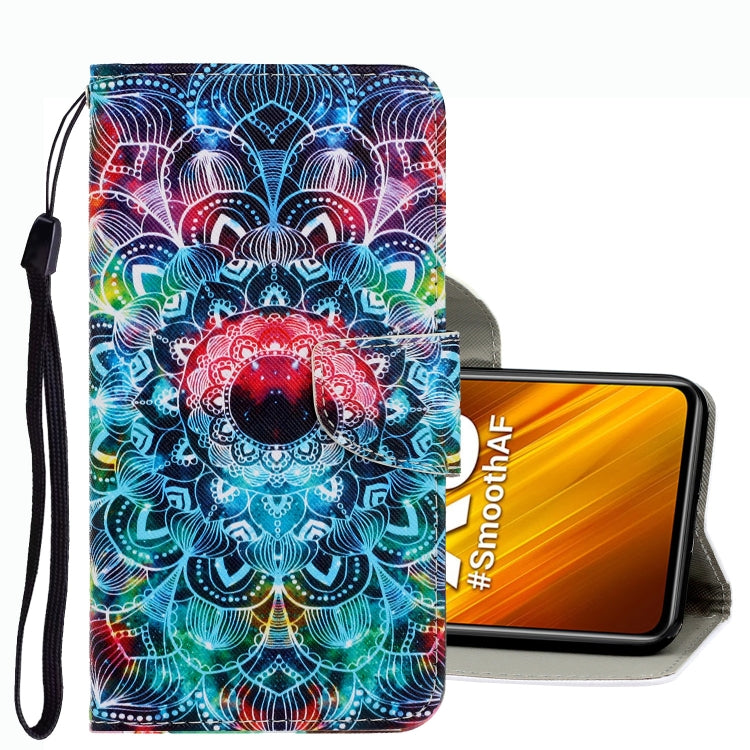 Custodia per telefono in pelle con disegno colorato 3D, For Xiaomi Poco X3 NFC
