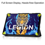 Custodia per tablet in pelle Custer Texture con supporto a tre pieghe, For Lenovo Legion Y700