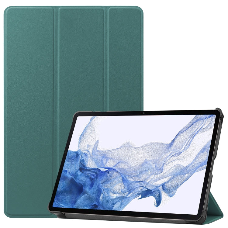 Custodia per tablet in pelle Custer Texture con supporto a tre pieghe, For Samsung Galaxy Tab S8