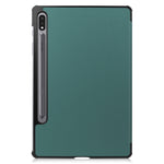 Custodia per tablet in pelle Custer Texture con supporto a tre pieghe, For Samsung Galaxy Tab S8