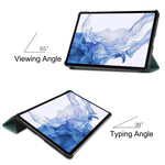 Custodia per tablet in pelle Custer Texture con supporto a tre pieghe, For Samsung Galaxy Tab S8
