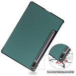 Custodia per tablet in pelle Custer Texture con supporto a tre pieghe, For Samsung Galaxy Tab S8