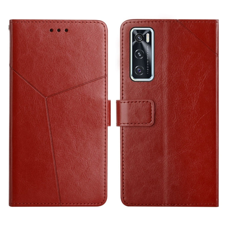 Custodia per telefono in pelle flip orizzontale con cuciture a Y, For vivo V20 SE / Y70, For vivo V21 5G, For vivo V21e / Y73 2021, For vivo Y20 2020