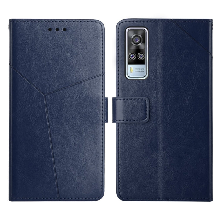 Custodia per telefono in pelle flip orizzontale con cuciture a Y, For vivo Y51 2020, For vivo Y70s, For vivo Y72 5G