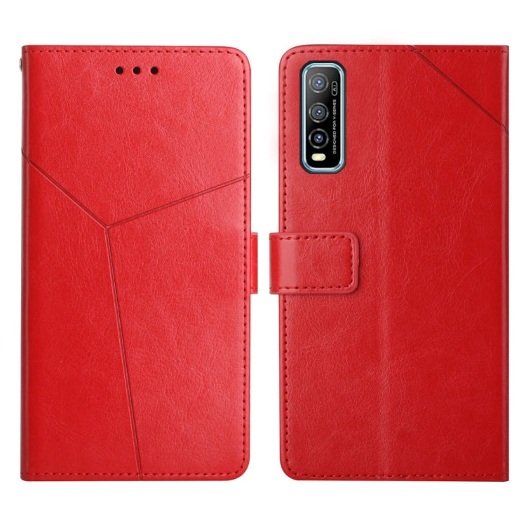 Custodia per telefono in pelle flip orizzontale con cuciture a Y, For vivo Y51 2020, For vivo Y70s, For vivo Y72 5G