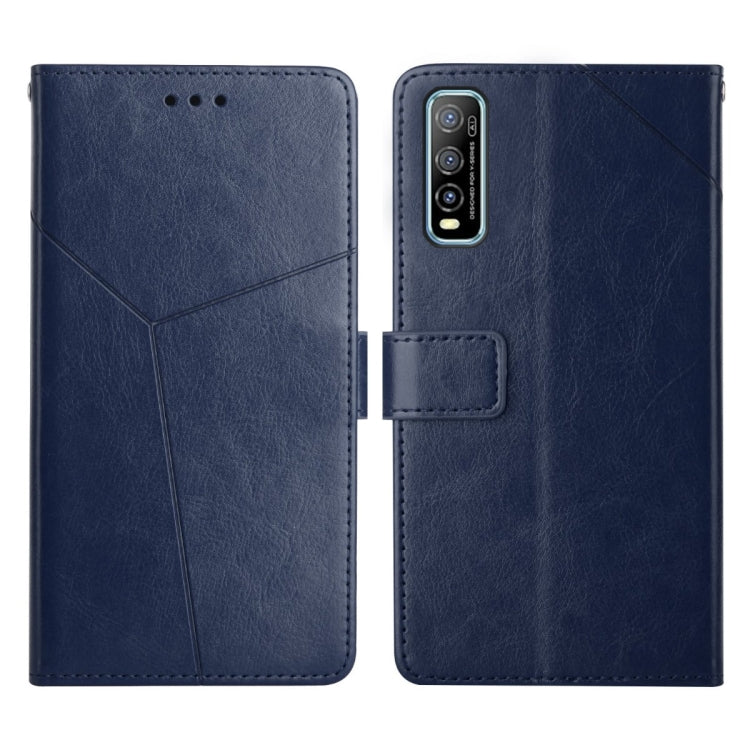 Custodia per telefono in pelle flip orizzontale con cuciture a Y, For vivo Y51 2020, For vivo Y70s, For vivo Y72 5G