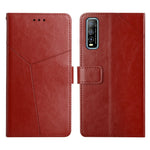 Custodia per telefono in pelle flip orizzontale con cuciture a Y, For vivo Y51 2020, For vivo Y70s, For vivo Y72 5G