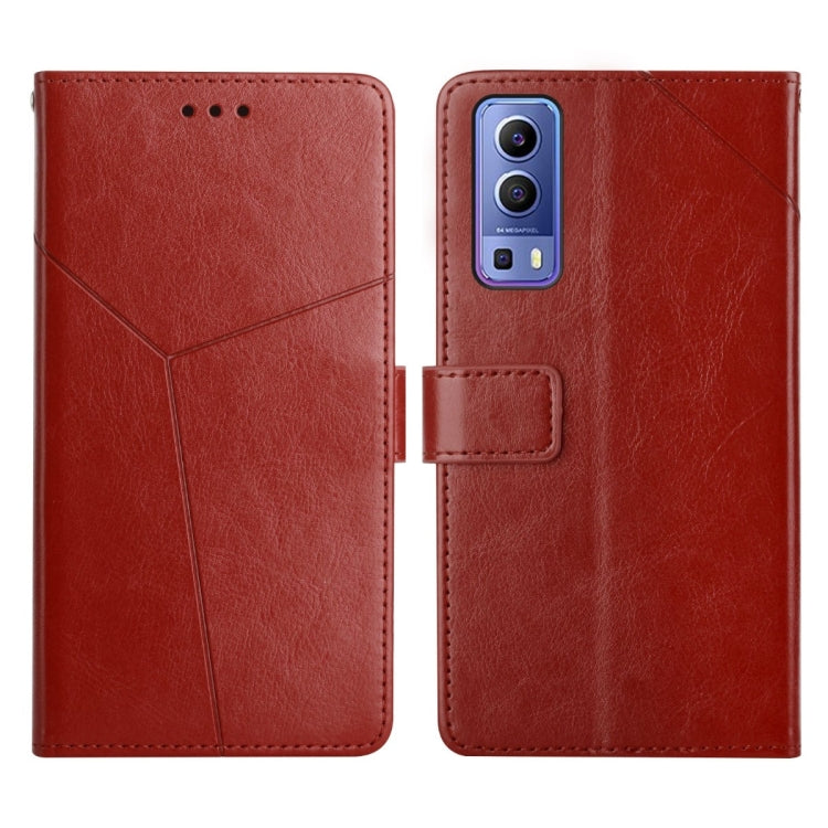 Custodia per telefono in pelle flip orizzontale con cuciture a Y, For vivo Y51 2020, For vivo Y70s, For vivo Y72 5G