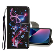 Custodia in pelle con motivo a disegno colorato, For iPhone 13 mini, For iPhone 13