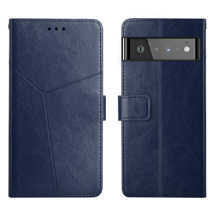 Custodia per telefono in pelle flip orizzontale con cuciture a Y, For Google Pixel 6, For Google Pixel 6 Pro, For Google Pixel 7, For Google Pixel 7 Pro