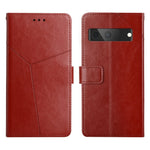 Custodia per telefono in pelle flip orizzontale con cuciture a Y, For Google Pixel 6, For Google Pixel 6 Pro, For Google Pixel 7, For Google Pixel 7 Pro