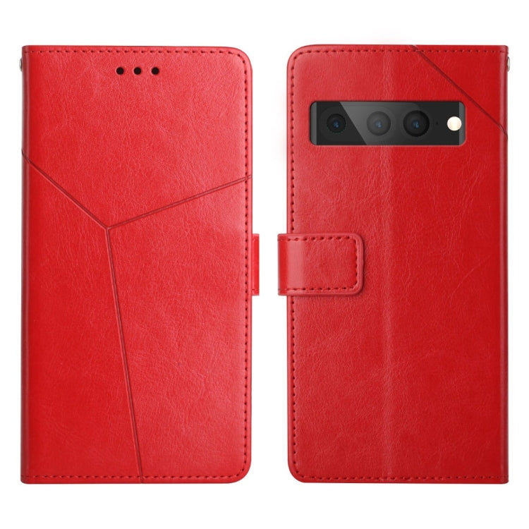 Custodia per telefono in pelle flip orizzontale con cuciture a Y, For Google Pixel 6, For Google Pixel 6 Pro, For Google Pixel 7, For Google Pixel 7 Pro