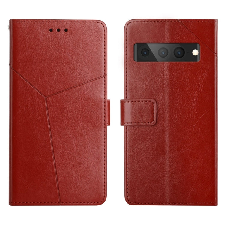 Custodia per telefono in pelle flip orizzontale con cuciture a Y, For Google Pixel 6, For Google Pixel 6 Pro, For Google Pixel 7, For Google Pixel 7 Pro
