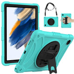 Custodia per tablet in silicone con presa rotante + PC, For Samsung Galaxy Tab A8 10.5 2021