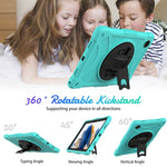 Custodia per tablet in silicone con presa rotante + PC, For Samsung Galaxy Tab A8 10.5 2021