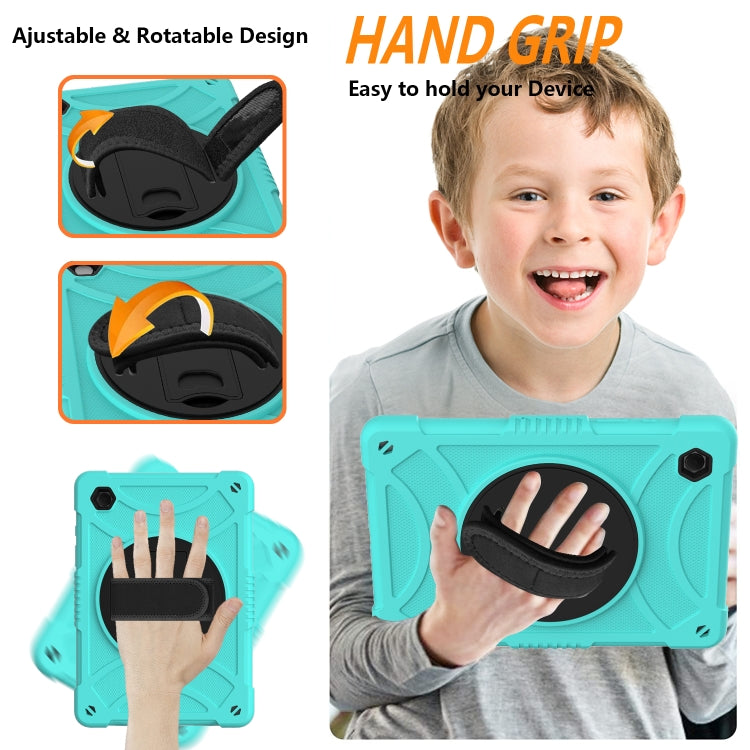 Custodia per tablet in silicone con presa rotante + PC, For Samsung Galaxy Tab A8 10.5 2021