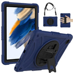 Custodia per tablet in silicone con presa rotante + PC, For Samsung Galaxy Tab A8 10.5 2021