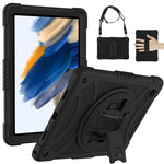 Custodia per tablet in silicone con presa rotante + PC, For Samsung Galaxy Tab A8 10.5 2021