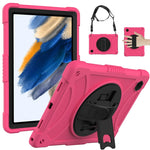 Custodia per tablet in silicone con presa rotante + PC, For Samsung Galaxy Tab A8 10.5 2021