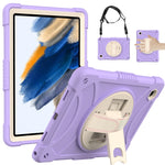 Custodia per tablet in silicone con presa rotante + PC, For Samsung Galaxy Tab A8 10.5 2021