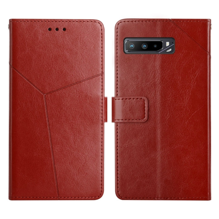 Custodia per telefono in pelle flip orizzontale con cuciture a Y, For Asus ROG Phone 3, For Asus ROG Phone 5, For Asus Smartphone for Snapdragon Insiders, For Asus Zenfone 8