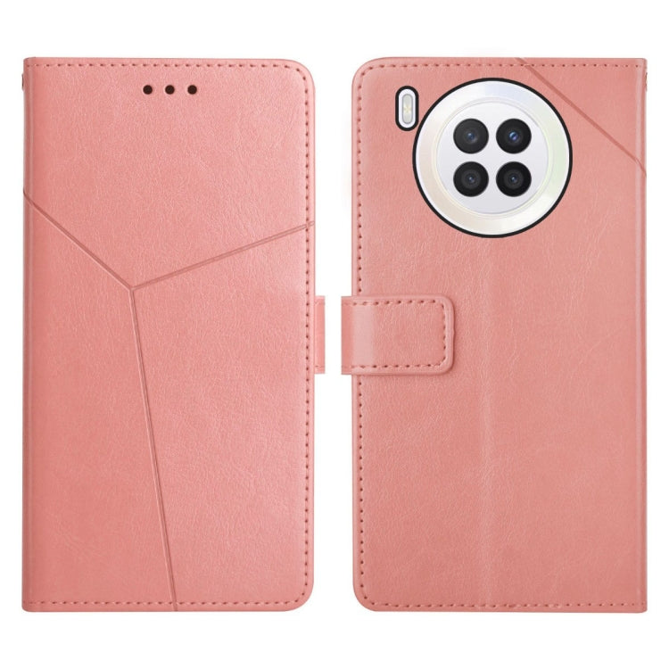Custodia per telefono in pelle flip orizzontale con cuciture a Y, For 9X Lite, For Huawei nova 8i