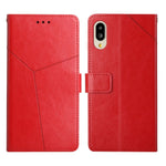 Custodia per telefono in pelle flip orizzontale con cuciture a Y, For Sharp Aquos / Simple Sumaho 6, For Sharp Aquos Wish SHG06, For Fujitsu Arrows F-52B, For Kyocera Android One S9