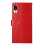Custodia per telefono in pelle flip orizzontale con cuciture a Y, For Sharp Aquos / Simple Sumaho 6, For Sharp Aquos Wish SHG06, For Fujitsu Arrows F-52B, For Kyocera Android One S9