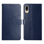 Custodia per telefono in pelle flip orizzontale con cuciture a Y, For Sharp Aquos / Simple Sumaho 6, For Sharp Aquos Wish SHG06, For Fujitsu Arrows F-52B, For Kyocera Android One S9