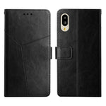 Custodia per telefono in pelle flip orizzontale con cuciture a Y, For Sharp Aquos / Simple Sumaho 6, For Sharp Aquos Wish SHG06, For Fujitsu Arrows F-52B, For Kyocera Android One S9