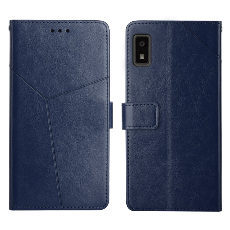 Custodia per telefono in pelle flip orizzontale con cuciture a Y, For Sharp Aquos / Simple Sumaho 6, For Sharp Aquos Wish SHG06, For Fujitsu Arrows F-52B, For Kyocera Android One S9