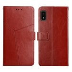 Custodia per telefono in pelle flip orizzontale con cuciture a Y, For Sharp Aquos / Simple Sumaho 6, For Sharp Aquos Wish SHG06, For Fujitsu Arrows F-52B, For Kyocera Android One S9