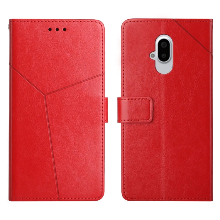 Custodia per telefono in pelle flip orizzontale con cuciture a Y, For Sharp Aquos / Simple Sumaho 6, For Sharp Aquos Wish SHG06, For Fujitsu Arrows F-52B, For Kyocera Android One S9